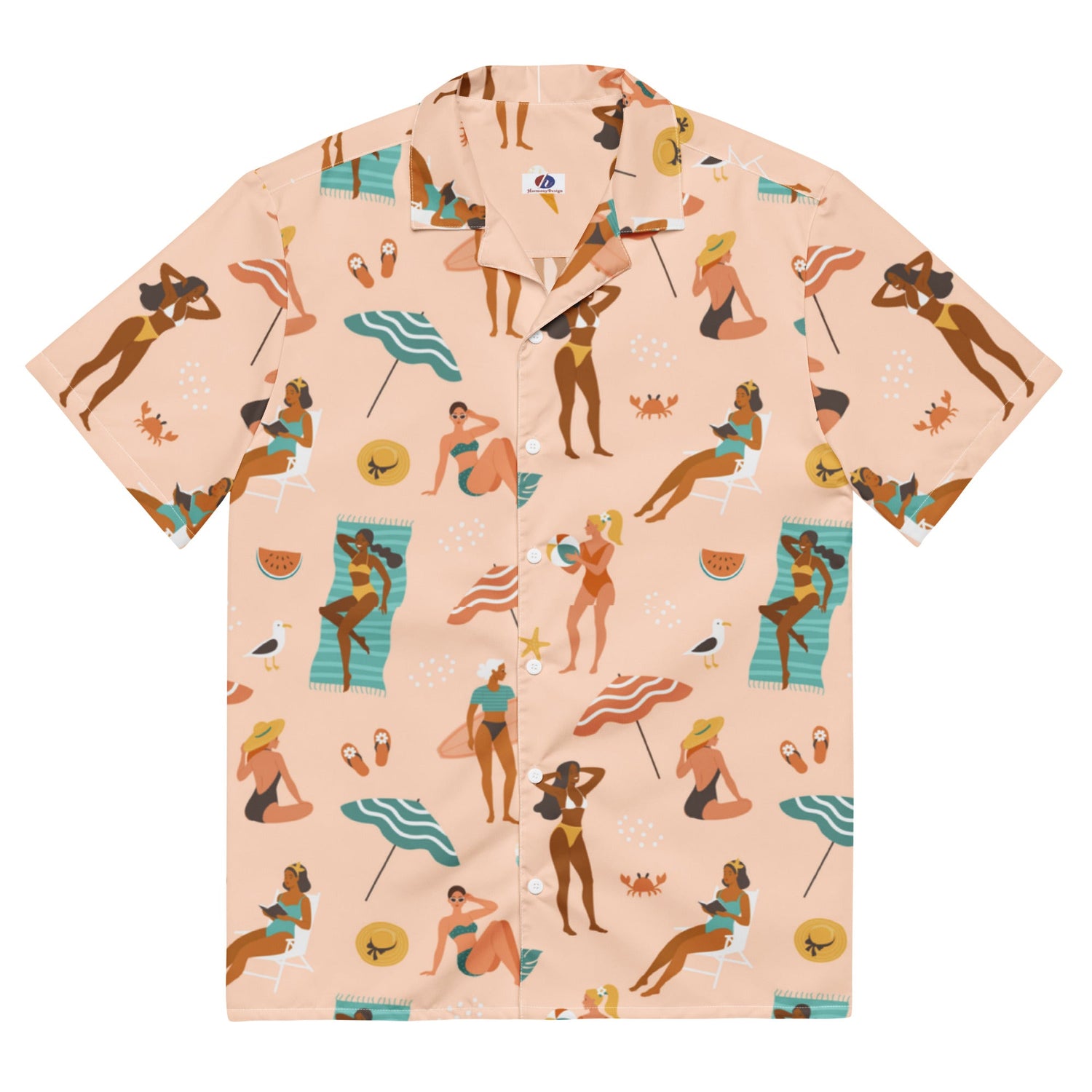 Unisex Beach Button Shirt